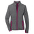 Sport-Tek Women's Charcoal Grey Heather/Pink Rush Sport-Wick Stretch Contrast Full-Zip Jacket