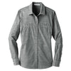 Port Authority Women's Grey Slub Chambray Shirt