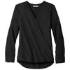 Port Authority Women's Black Wrap Blouse