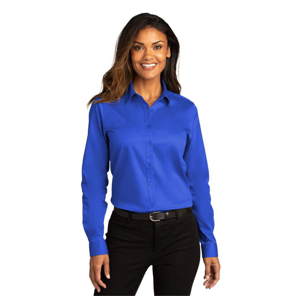 Port Authority Women's True Royal Long Sleeve SuperPro React