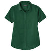 Port Authority Women's Dark Green Short Sleeve SuperPro React Twill Shirt