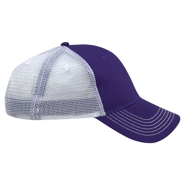 AHEAD Violet/White Chino Twill Mesh Back Cap