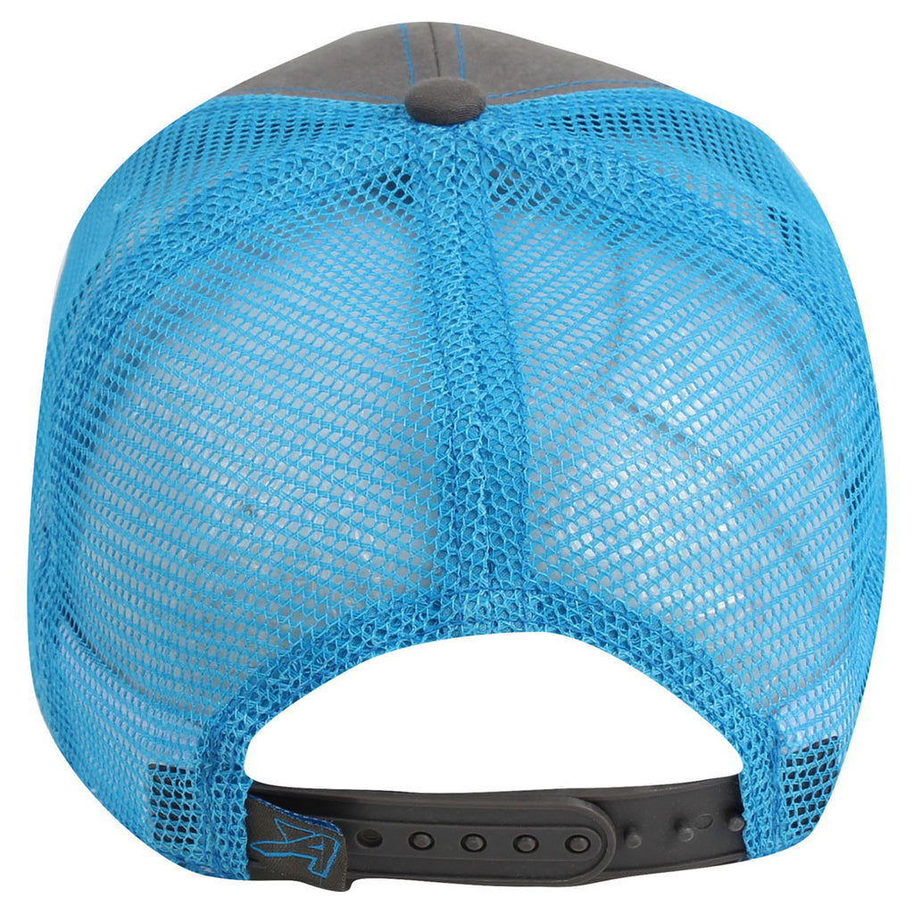 AHEAD Graphite/Neon Blue Neon Mesh Back Cap