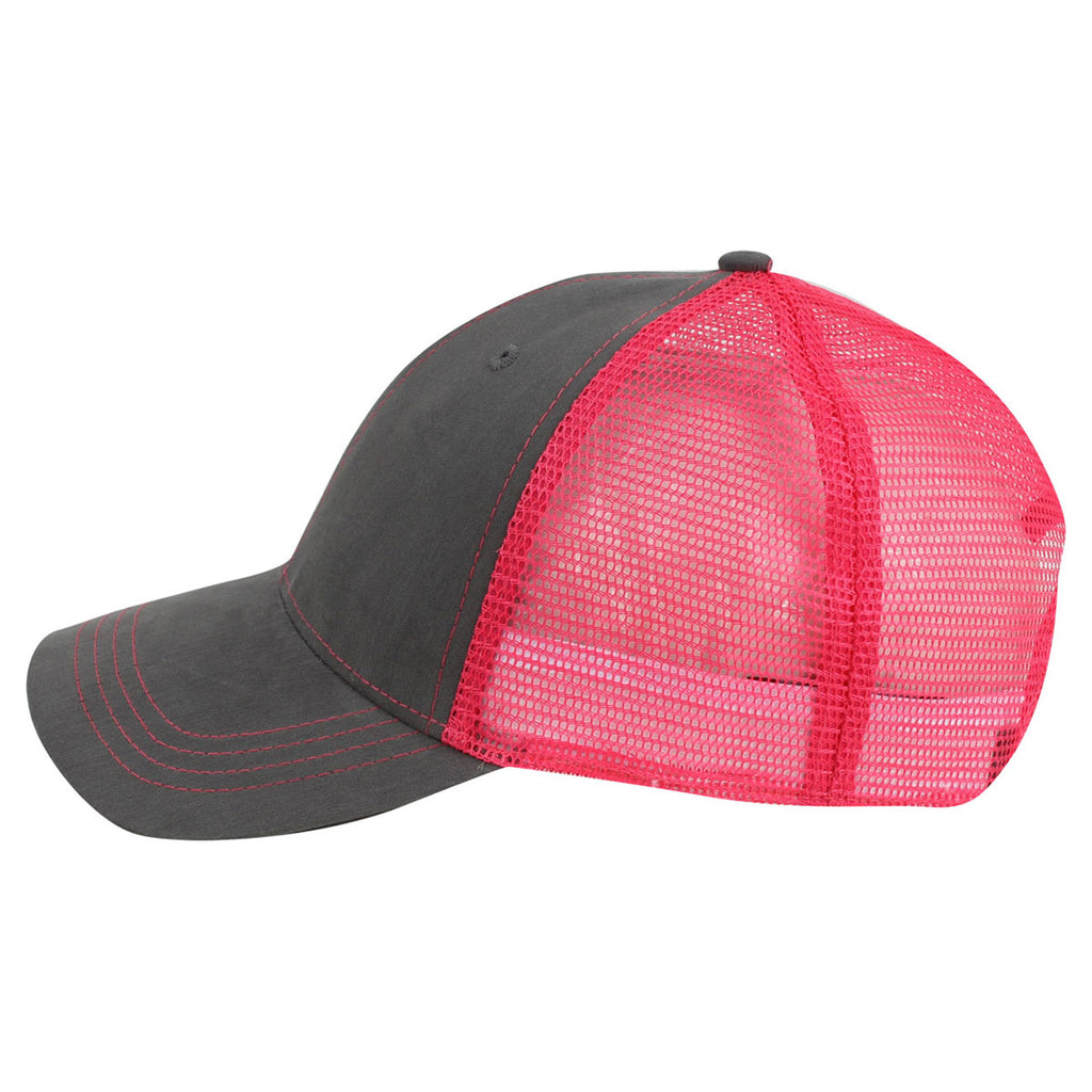 AHEAD Graphite/Neon Pink Neon Mesh Back Cap