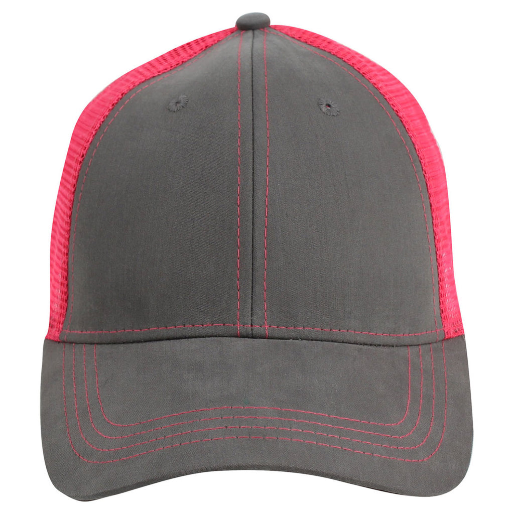 AHEAD Graphite/Neon Pink Neon Mesh Back Cap