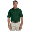 Harriton Men's Dark Green 6 oz. Ringspun Cotton Pique Short-Sleeve Polo