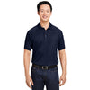 Harriton Men's Dark Navy Charge Snag and Soil Protect Polo