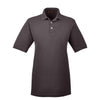 Harriton Men's Espresso 5.6 oz. Easy Blend Polo