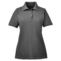 Harriton Women's Charcoal 5.6 oz. Easy Blend Polo