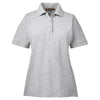 Harriton Women's Grey Heather 5.6 oz. Easy Blend Polo