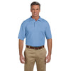 Harriton Men's Light College Blue 5 oz. Blend-Tek Polo