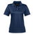 Harriton Women's Dark Navy Advantage IL Snap Placket Performance Polo