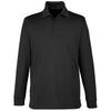 Harriton Men's Black Tall Advantage Snag Protection Plus Long Sleeve Polo