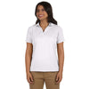 Harriton Women's White Micro-Pique Polo