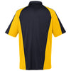 Harriton Men's Black/ Sunray Yellow/ Dark Charcoal Advantage Snag Protection Plus Colorblock Polo