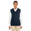 Harriton Women's Dark Navy Pilbloc V-Neck Sweater Vest