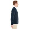 Harriton Men's Dark Navy Pilbloc V-Neck Button Cardigan Sweater