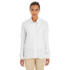 Harriton Women's White Pilbloc V-Neck Button Cardigan Sweater