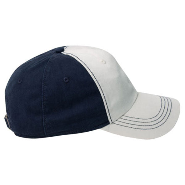 AHEAD Chalk/Navy Collegiate Washed 2-Tone Cap