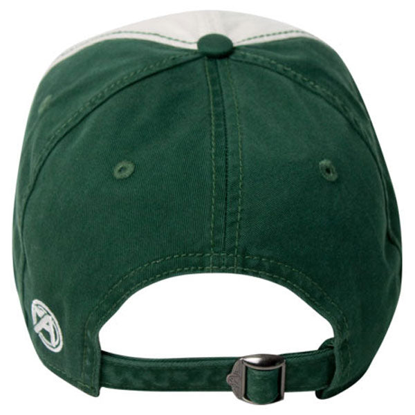 AHEAD Chalk/University Hunter Green Collegiate Washed 2-Tone Cap