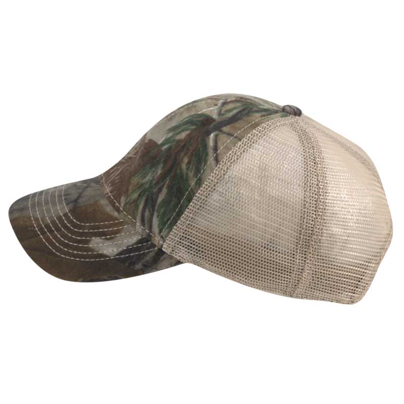 Ahead Wood/Camo Real Tree Mesh Back Cap