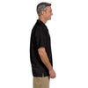 Harriton Men's Black Barbados Textured Camp Shirt