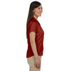 Harriton Women's Tile Red Bahama Cord Camp Shirt