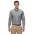 Harriton Men's Oxford Grey Long-Sleeve Oxford with Stain-Release