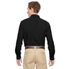 Harriton Men's Black Paradise Long-Sleeve Performance Shirt