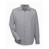 Harriton Men's Dark Grey Paradise Long-Sleeve Performance Shirt