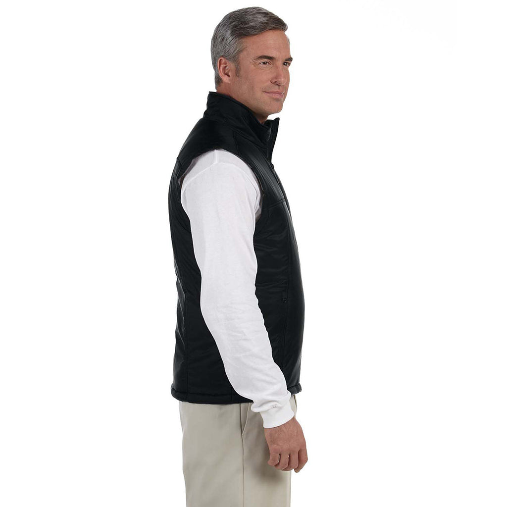 Harriton Men's Black Essential Polyfill Vest