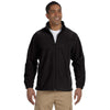 Harriton Men's Black 8 oz. Full-Zip Fleece