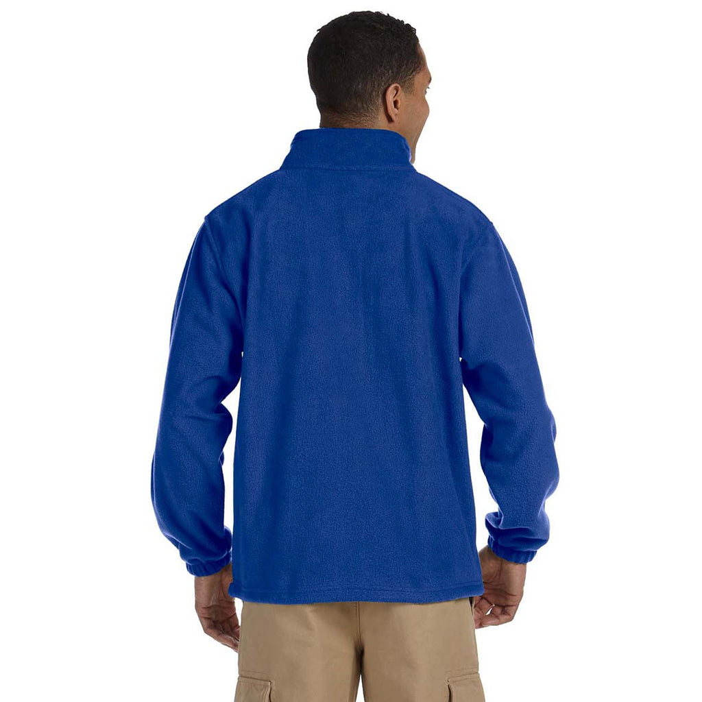 Harriton Men's True Royal Tall 8 oz. Full-Zip Fleece