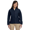 Harriton Women's Navy 8 oz. Full-Zip Fleece