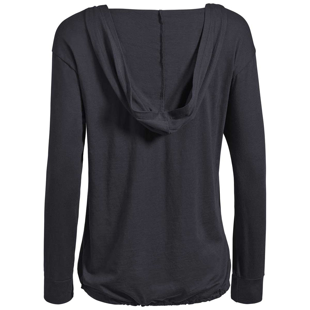 Expert Women's Black American Moca V-Neck Hoodie