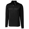 Cutter & Buck Men's Black DryTec Traverse Stripe Half-Zip