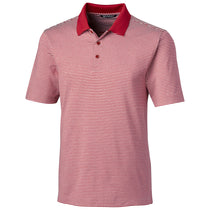 Cutter & Buck Men's Cardinal Red Forge Polo Tonal Stripe