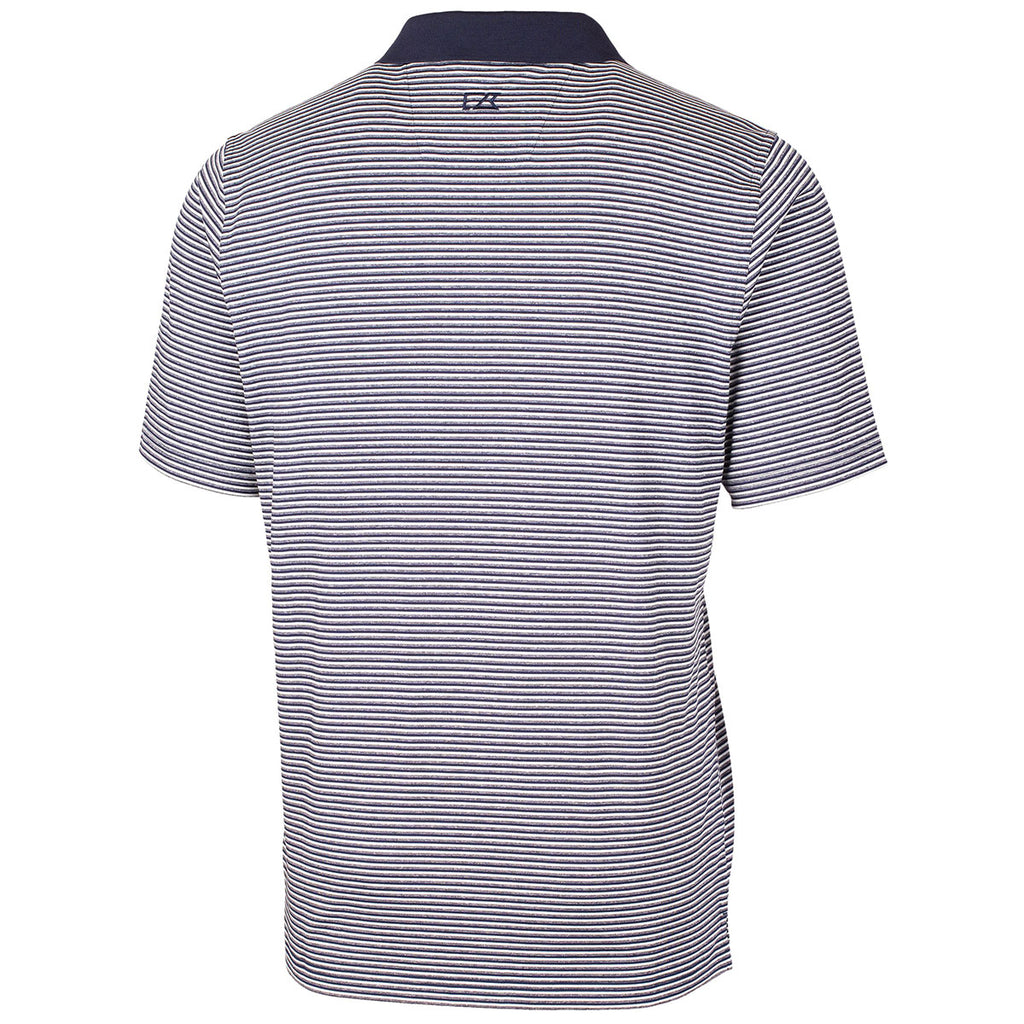 Cutter & Buck Men's Liberty Navy Forge Polo Tonal Stripe