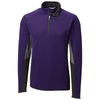 Cutter & Buck Men's College Purple Traverse Colorblock Half Zip