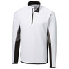 Cutter & Buck Men's White Traverse Colorblock Half Zip