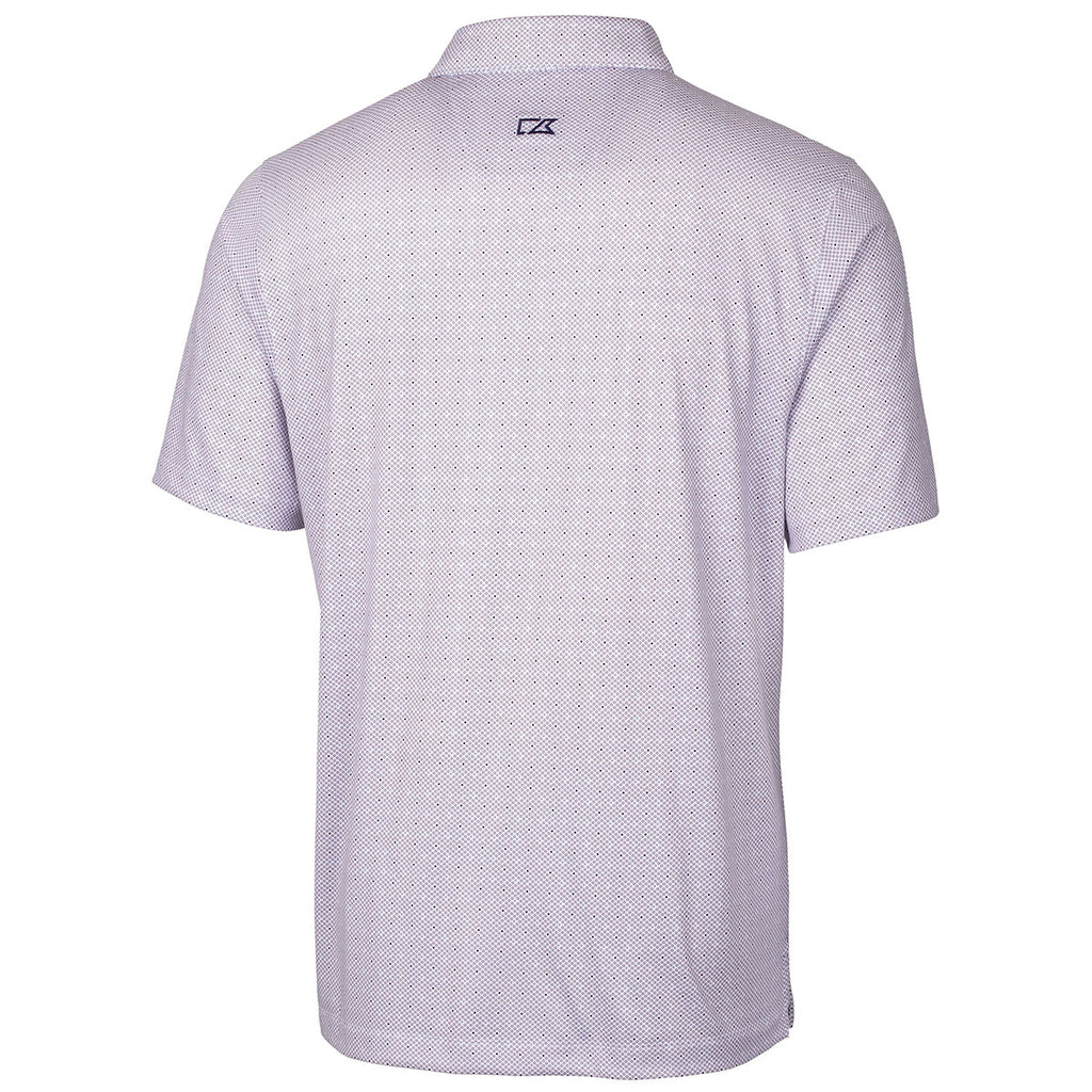 Cutter & Buck Men's College Purple Pike Polo Double Dot Print