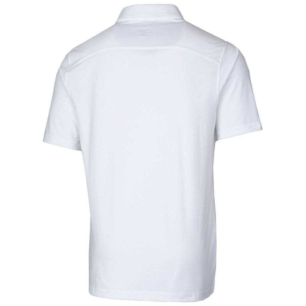 Cutter & Buck Men's White Advantage Jersey Polo