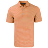 Cutter & Buck Men's College Orange/White Forge Eco Double Stripe Stretch Recycled Polo