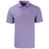 Cutter & Buck Men's College Purple/White Forge Eco Double Stripe Stretch Recycled Polo