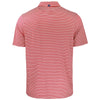 Cutter & Buck Men's Red/White Forge Eco Double Stripe Stretch Recycled Polo