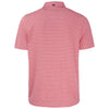 Cutter & Buck Men's Cardinal Red Heather Forge Eco Heather Stripe Stretch Recycled Polo