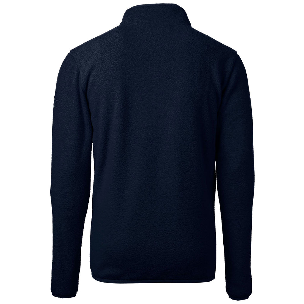 Cutter & Buck Men's Navy Blue Cascade Eco Sherpa Fleece Pullover Jacket