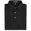 Peter Millar Men's Black Solid Stretch Mesh Polo