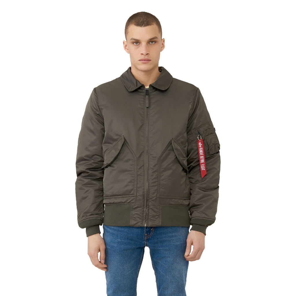 Alpha Industries Men's Replica Grey CWU 45/P Slim Flight Jacket