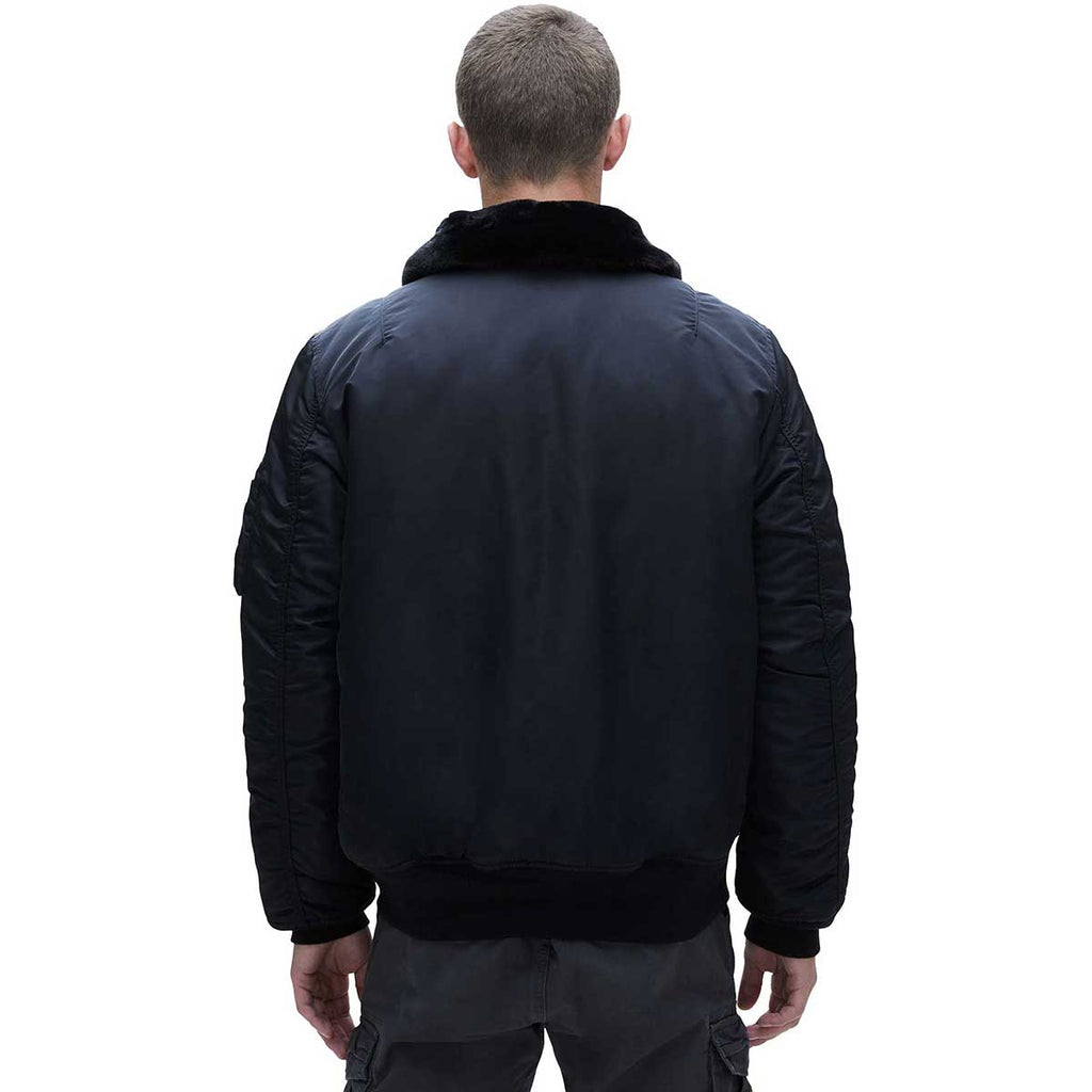 Alpha Industries Men's Black Injector Mod Flight Jacket